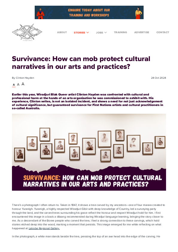 (PDF) Survivance: How can mob protect cultural narratives in our arts ...