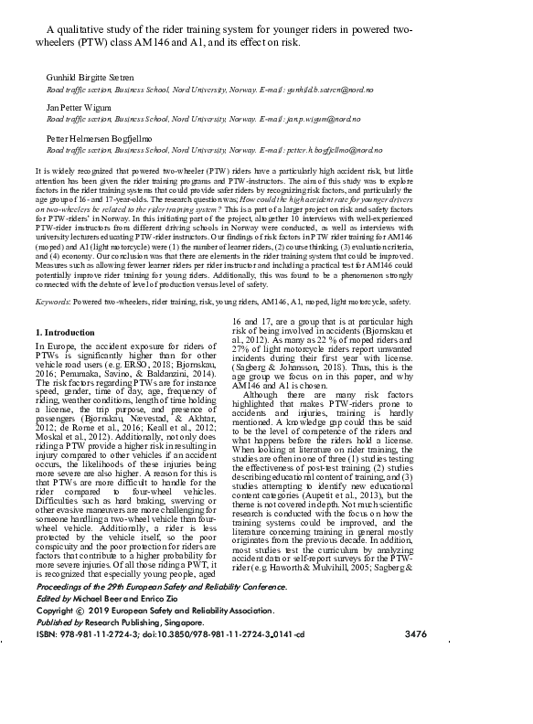 (PDF) A qualitative study of the rider training system for younger ...
