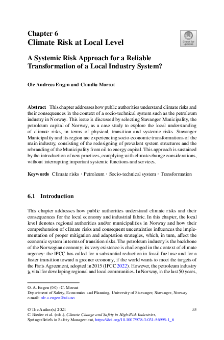 (PDF) Climate Risk at Local Level