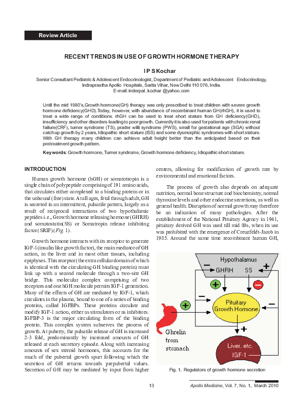 (PDF) Recent Trends in Use of Growth Hormone Therapy