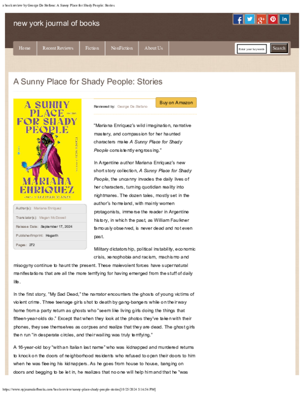 (PDF) A Sunny Place for Shady People Stories