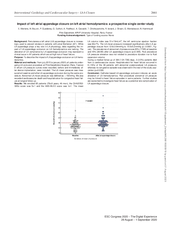(PDF) Impact of left atrial appendage closure on left atrial ...