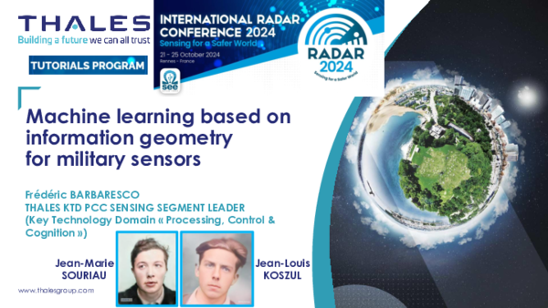 (PDF) Machine learning based on information geometry for military sensors