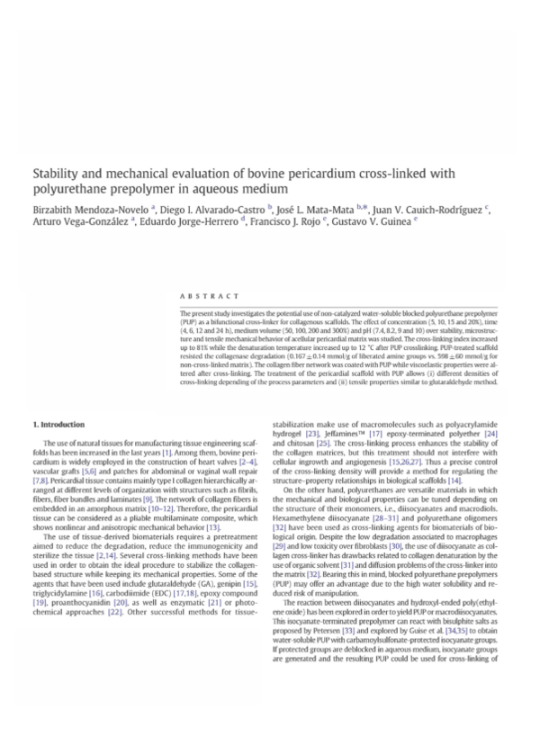 (PDF) Stability and mechanical evaluation of bovine pericardium cross ...