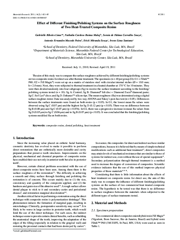 (PDF) Effect of different finishing: polishing systems on the surface ...