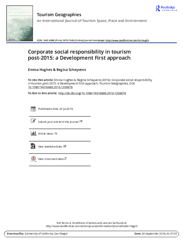 (PDF) Corporate social responsibility in tourism post-2015: a ...