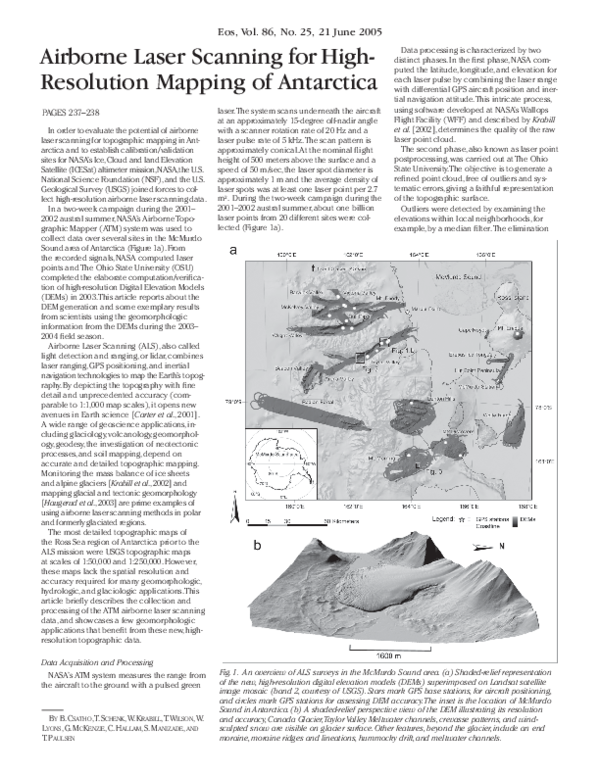 (PDF) Airborne laser scanning for high‐resolution mapping of Antarctica
