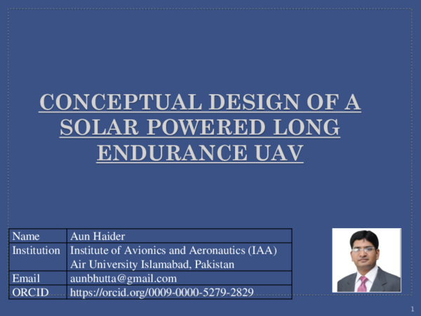 (PDF) CONCEPTUAL DESIGN OF A SOLAR POWERED LONG ENDURANCE UAV