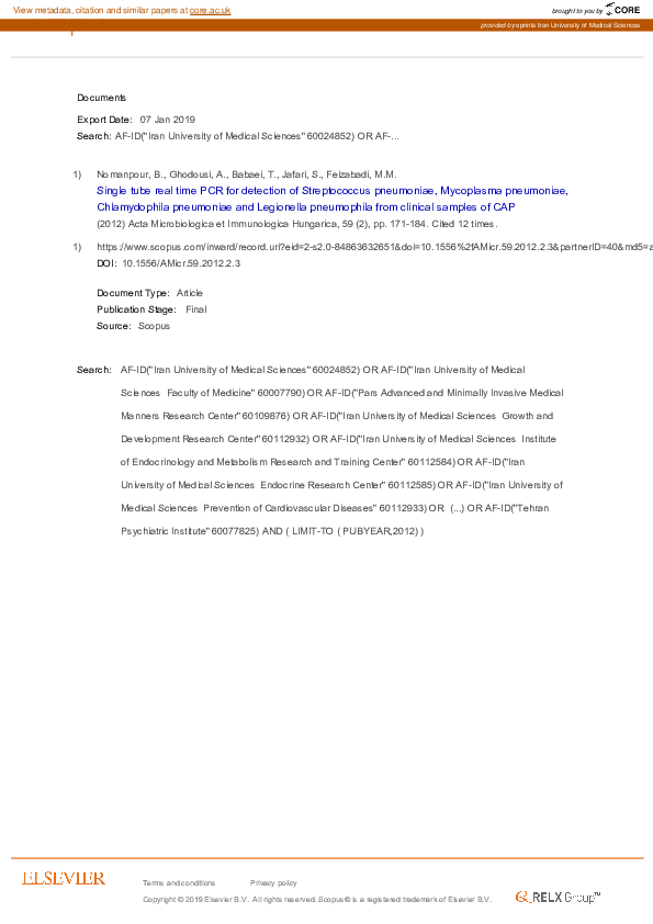 (PDF) Single tube real time PCR for detection of Streptococcus ...
