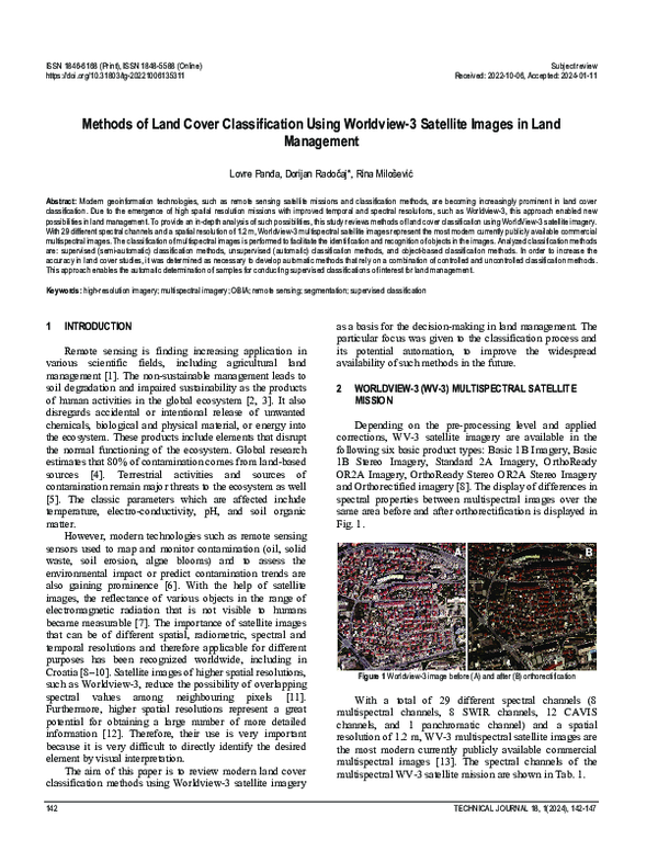 (PDF) Methods of Land Cover Classification Using Worldview-3 Satellite ...