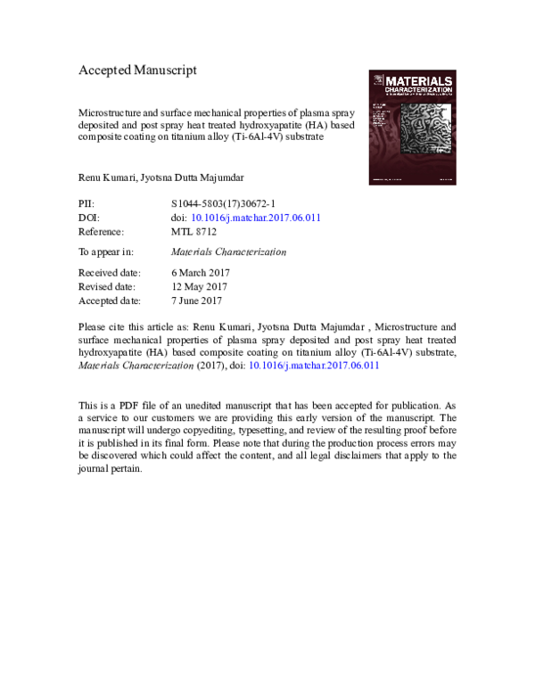 (PDF) Microstructure and surface mechanical properties of pulse ...