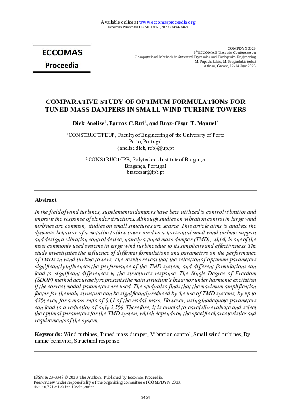 (PDF) Comparative Study of Optimum Formulations for Tuned Mass Dampers ...