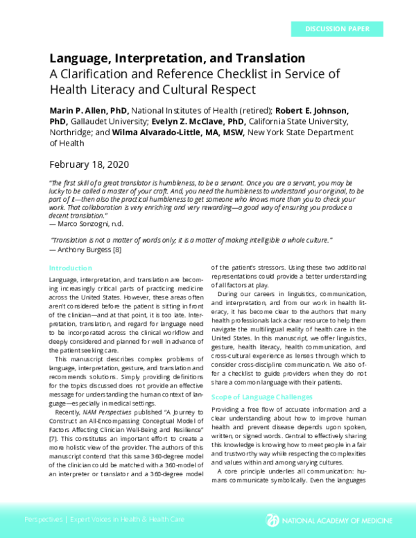 (PDF) Language, Interpretation, and Translation: A Clarification and ...