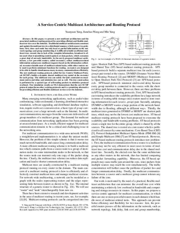 (PDF) A Service-Centric Multicast Architecture and Routing Protocol