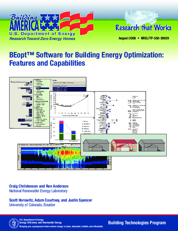 (PDF) BEopt(TM) Software for Building Energy Optimization: Features and ...