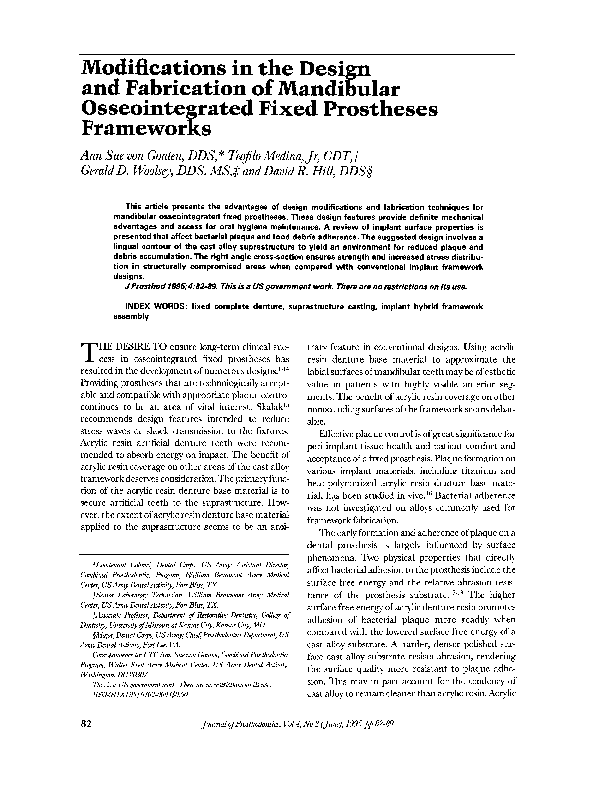 (PDF) Modifications in the Design and Fabrication of Mandibular ...