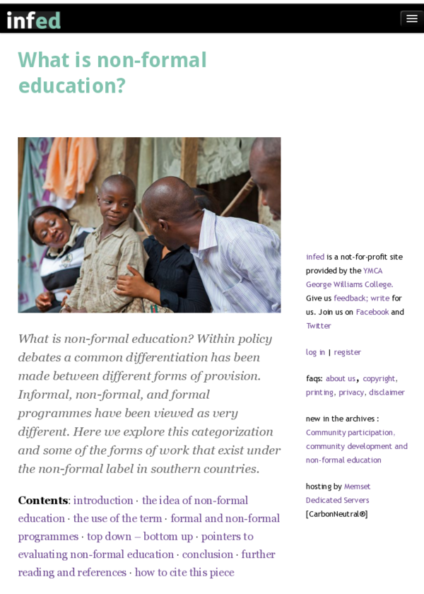 (PDF) Non-formal education