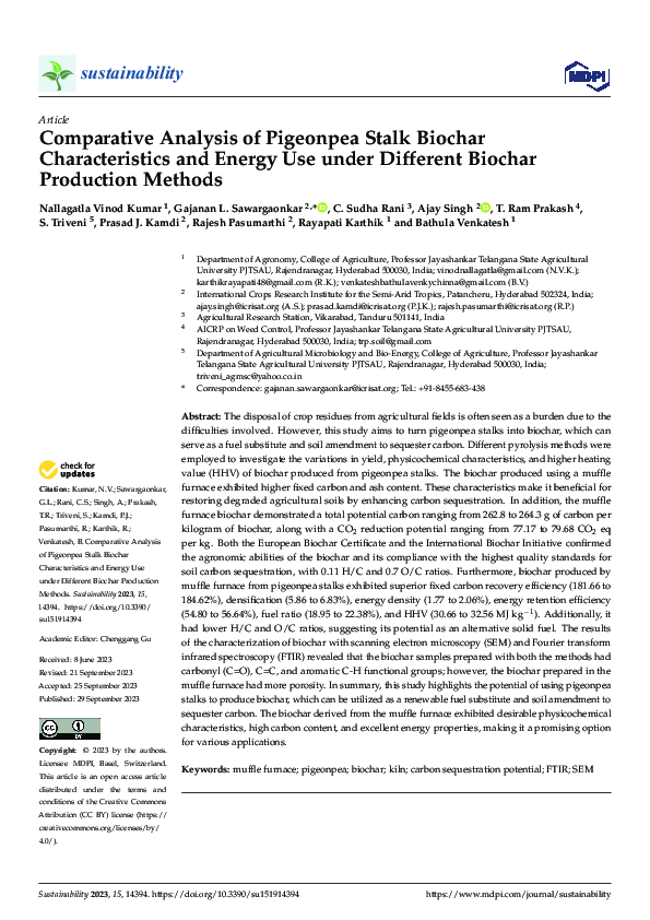 (PDF) Comparative Analysis of Pigeonpea Stalk Biochar Characteristics ...