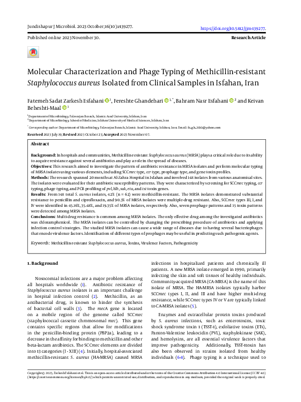 (PDF) Molecular Characterization and Phage Typing of Methicillin ...
