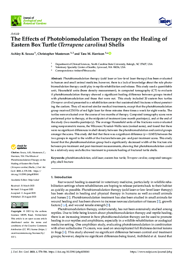 (PDF) The Effects of Photobiomodulation Therapy on the Healing of ...