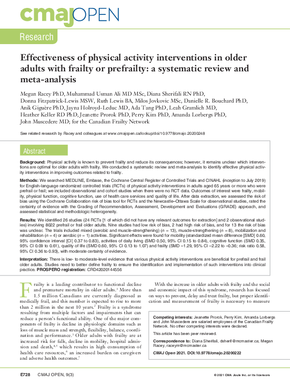 (PDF) Effectiveness of physical activity interventions in older adults ...