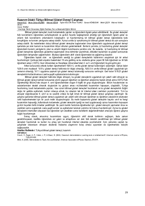 Pdf Learning Objective Oriented Turkish Scientific Demonstration