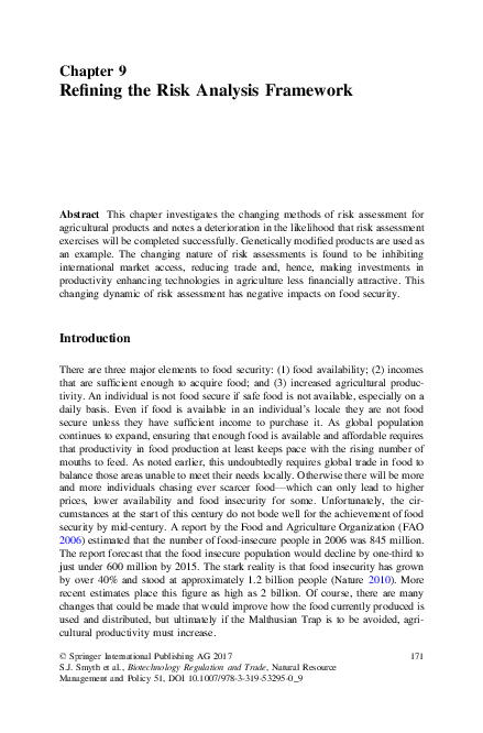 (PDF) Refining the Risk Analysis Framework