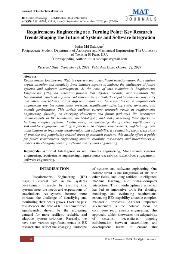 (PDF) Requirements Engineering at a Turning Point: Key Research Trends ...