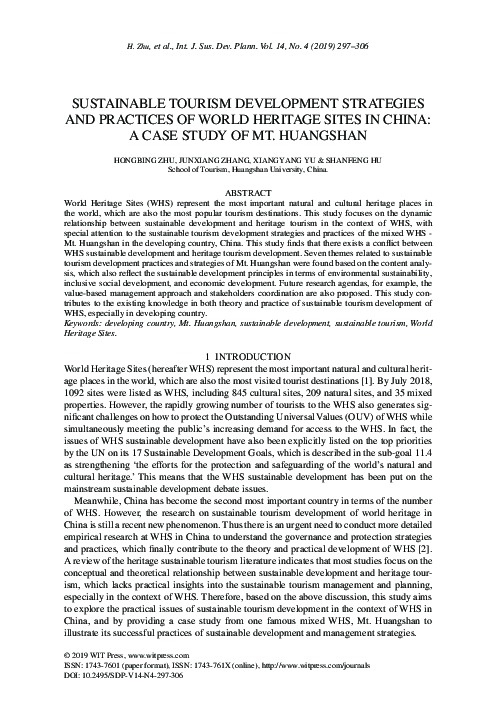 (PDF) Sustainable tourism development strategies and practices of world ...