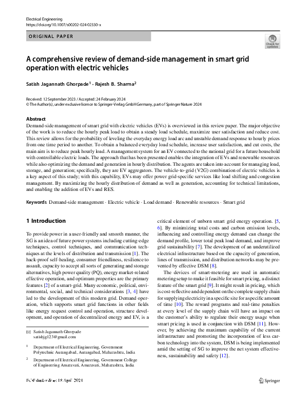 (PDF) A comprehensive review of demand-side management in smart grid ...