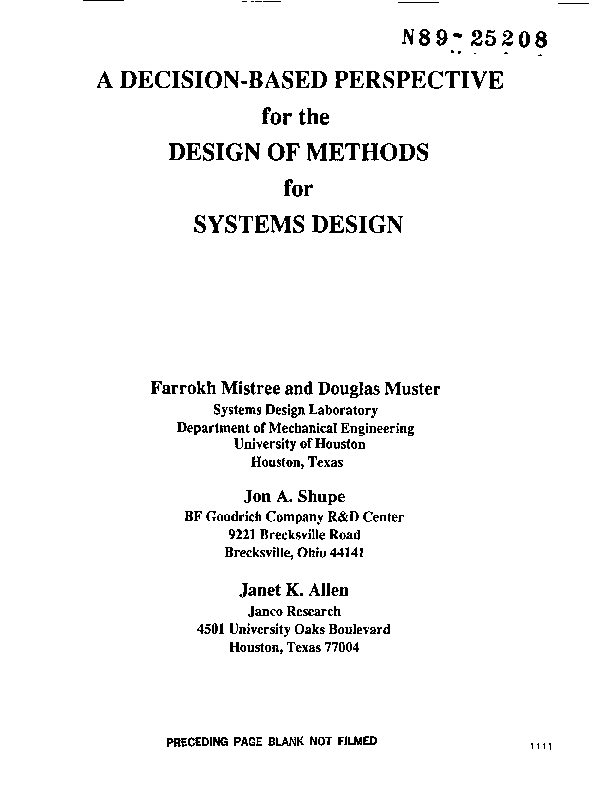 (PDF) A decision-based perspective for the design of methods for ...