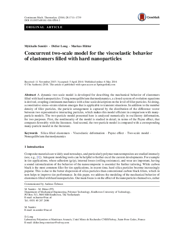 (PDF) Concurrent two-scale model for the viscoelastic behavior of ...