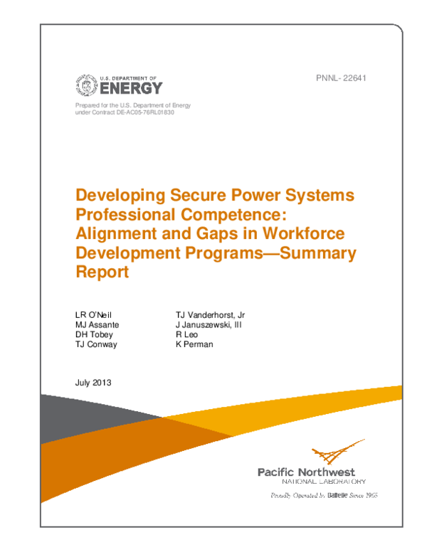 (PDF) Developing Secure Power Systems Professional Competence ...