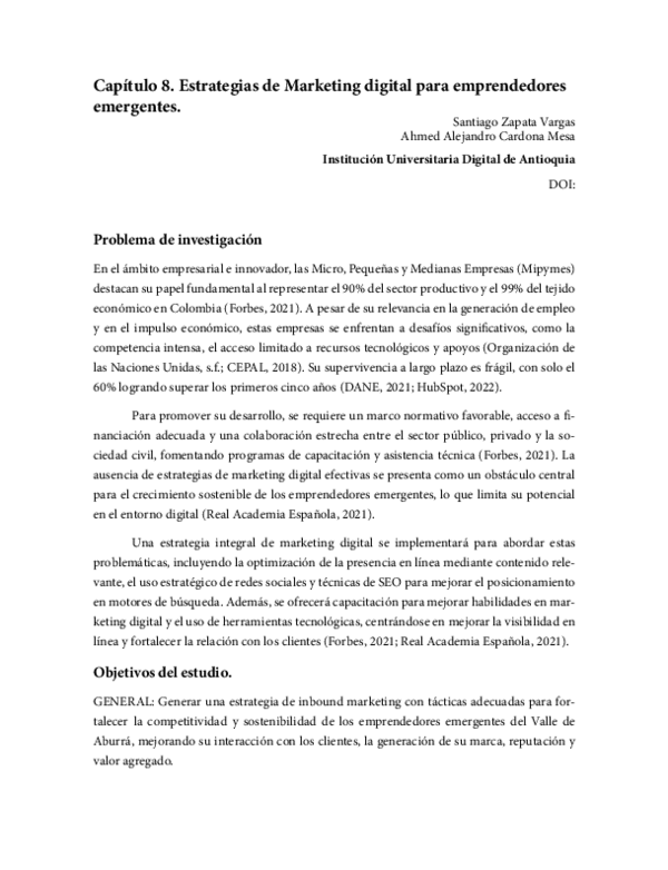 (PDF) Estrategias de Marketing digital para emprendedores emergentes