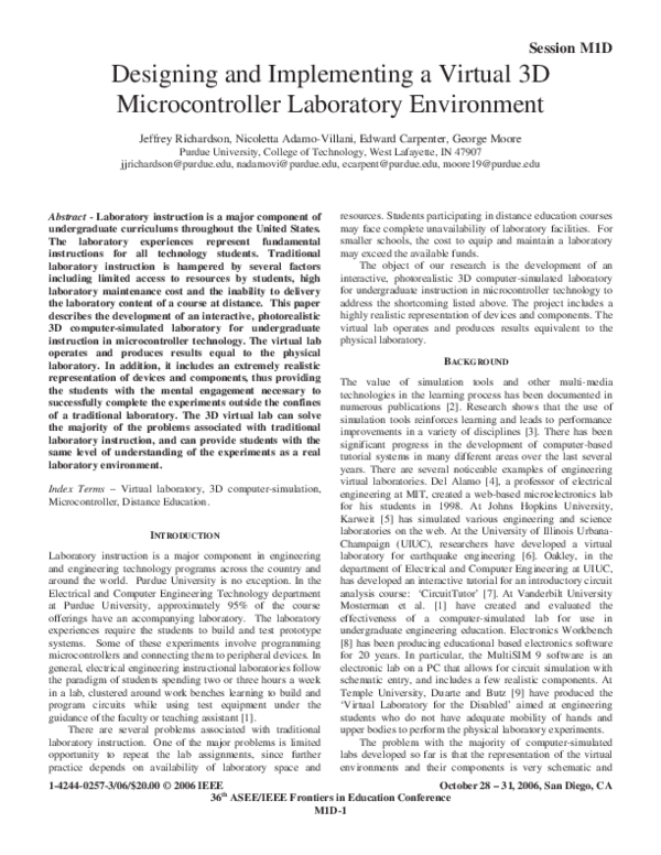 (PDF) Designing and Implementing a Virtual 3D Microcontroller ...