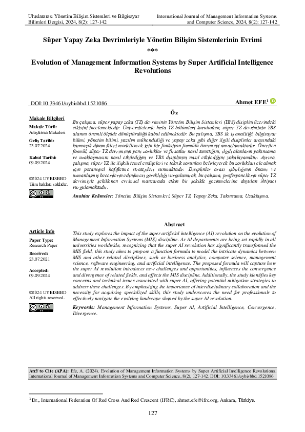 (PDF) Evolution of Management Information Systems by Super Artificial ...