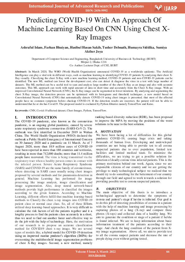 (PDF) Predicting COVID-19 With An Approach Of Machine Learning Based On ...