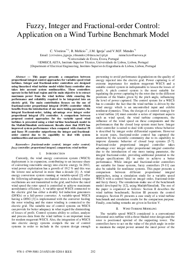(PDF) Fuzzy, integer and fractional-order control: Application on a ...