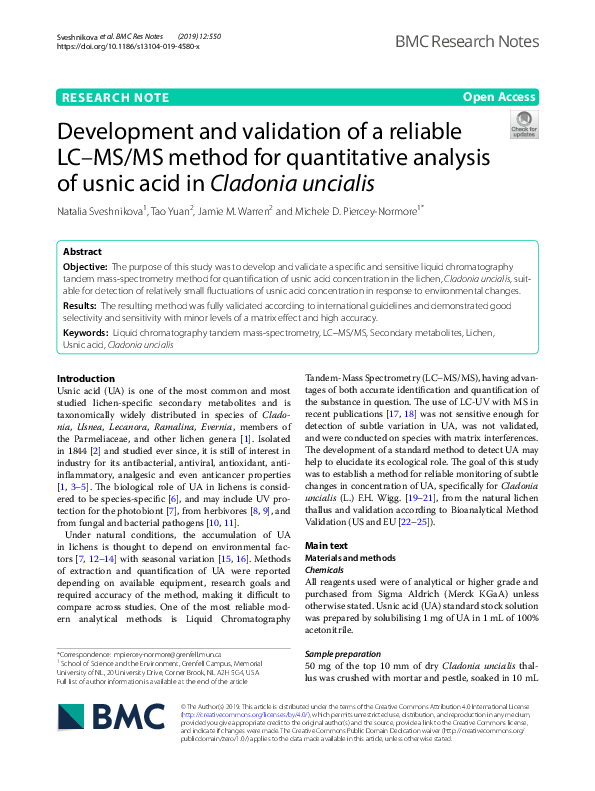 (PDF) Development and Validation of a Reliable LC-MS/MS Method for the ...
