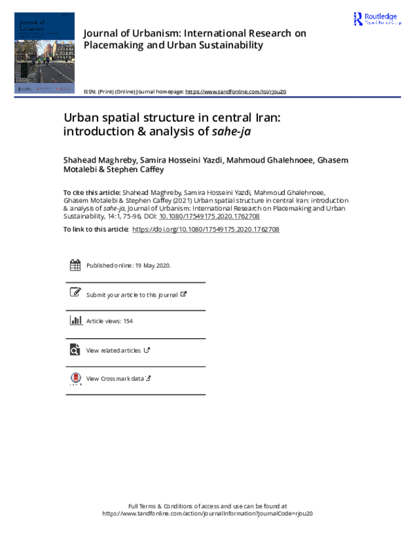 (PDF) Urban spatial structure in central Iran: introduction & analysis ...