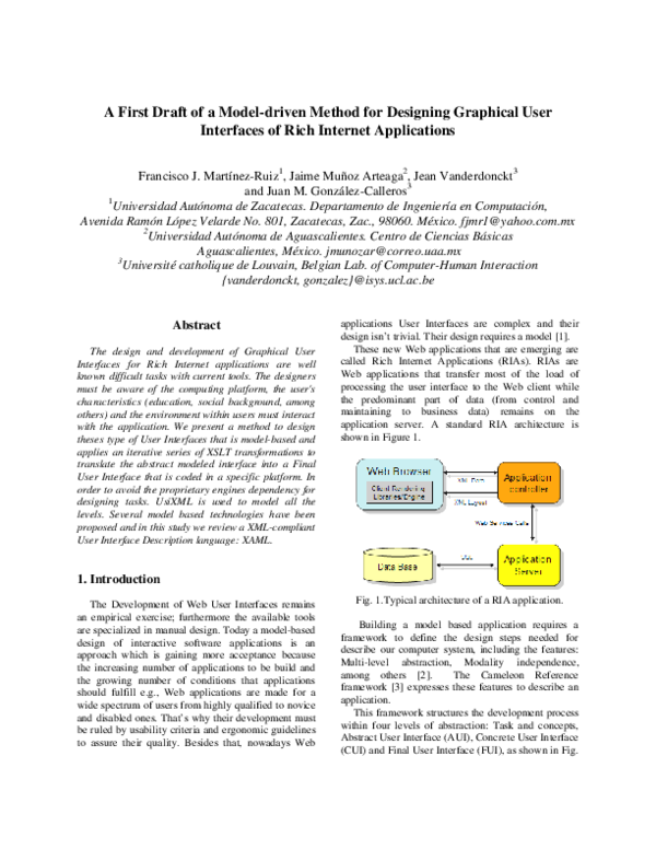 (PDF) A First Draft of a Model-Driven Method for Designing Graphical ...