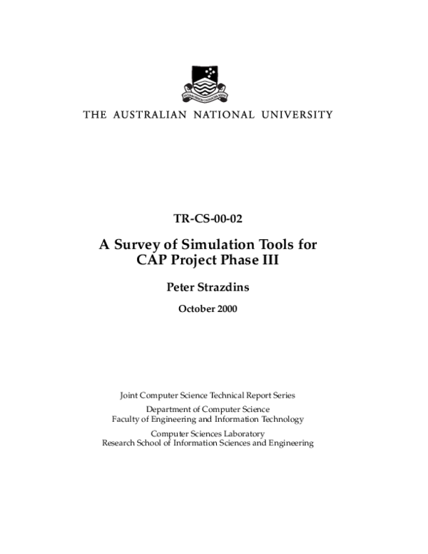 (PDF) A survey of simulation tools for CAP project phase III