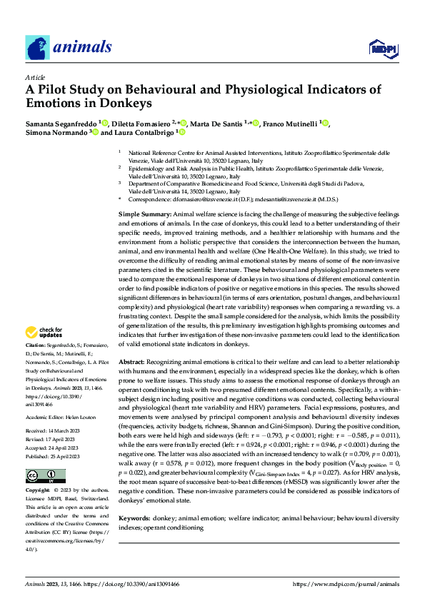 (PDF) A Pilot Study on Behavioural and Physiological Indicators of ...