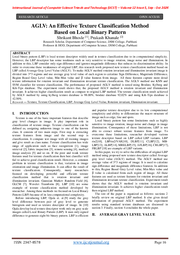 (PDF) AGLV: An Effective Texture Classification Method Based on Local ...