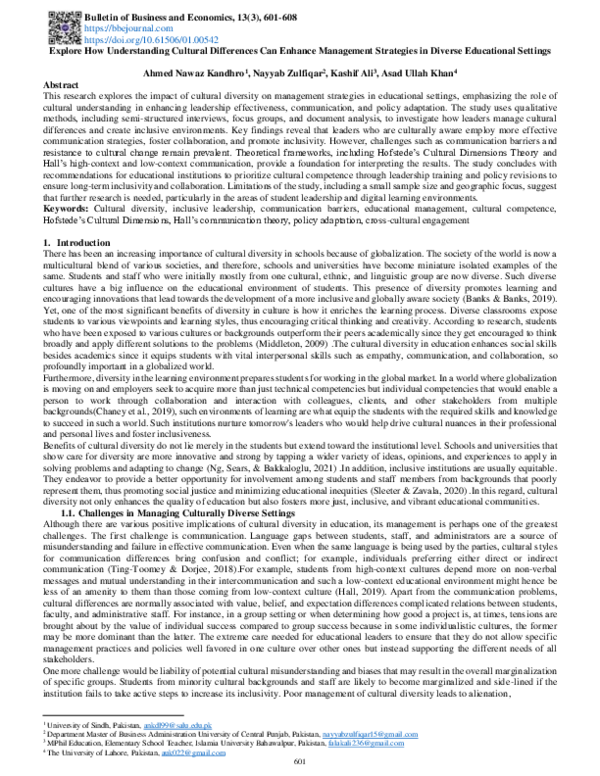 (PDF) Explore How Understanding Cultural Differences Can Enhance ...