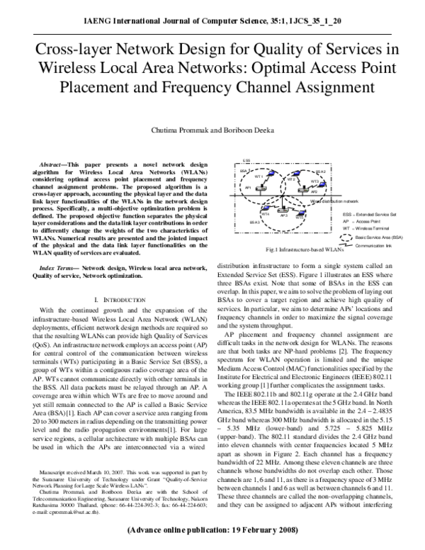 (PDF) Cross-layer Network Design for Quality of Services in Wireless ...
