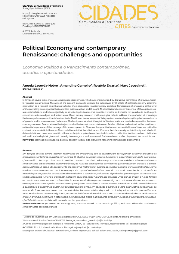 (PDF) Political Economy Renaissance: challenges and opportunities