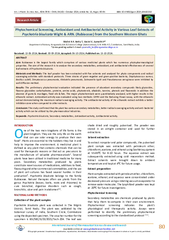 (PDF) Phytochemical Screening, Antioxidant and Antibacterial Activity ...