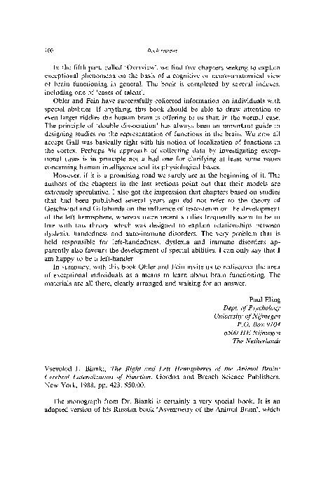 (PDF) The right and left hemispheres of the animal brain: Cerebral ...