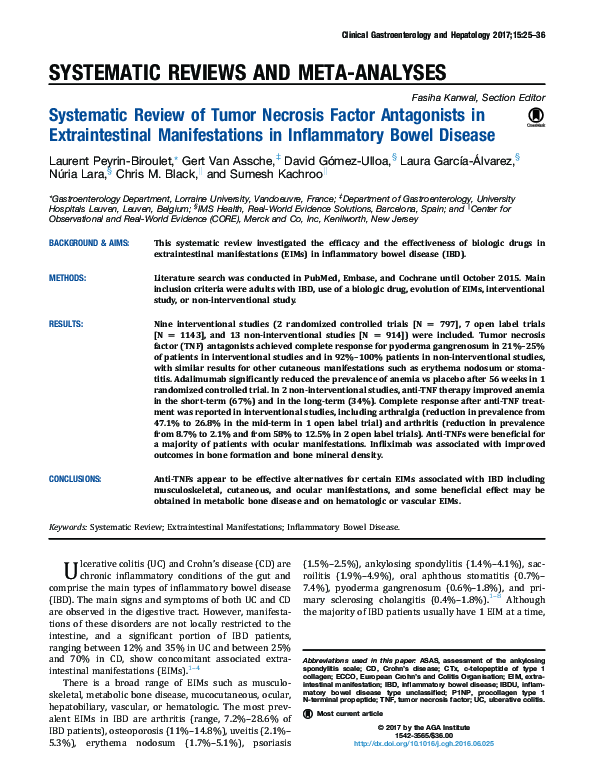 (PDF) Systematic Review of Tumor Necrosis Factor Antagonists in ...